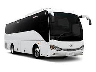 flybus coach hire fleet 55 seater coach white color