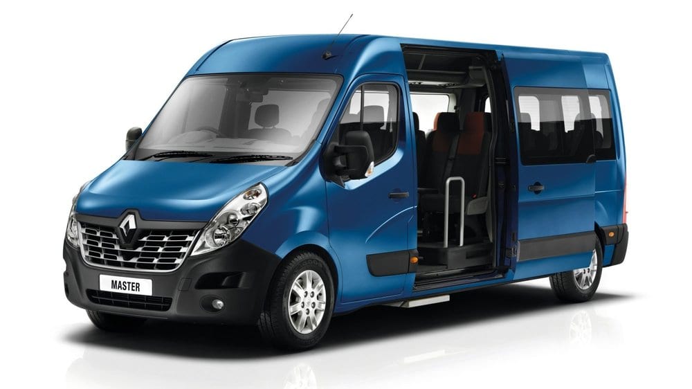 flybus minibus hire fleet masterbus 11 seater navy color