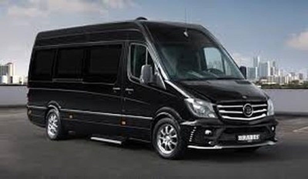 flybus minivan hire fleet mercedes-benz v-class avant-garde black color 7 seater