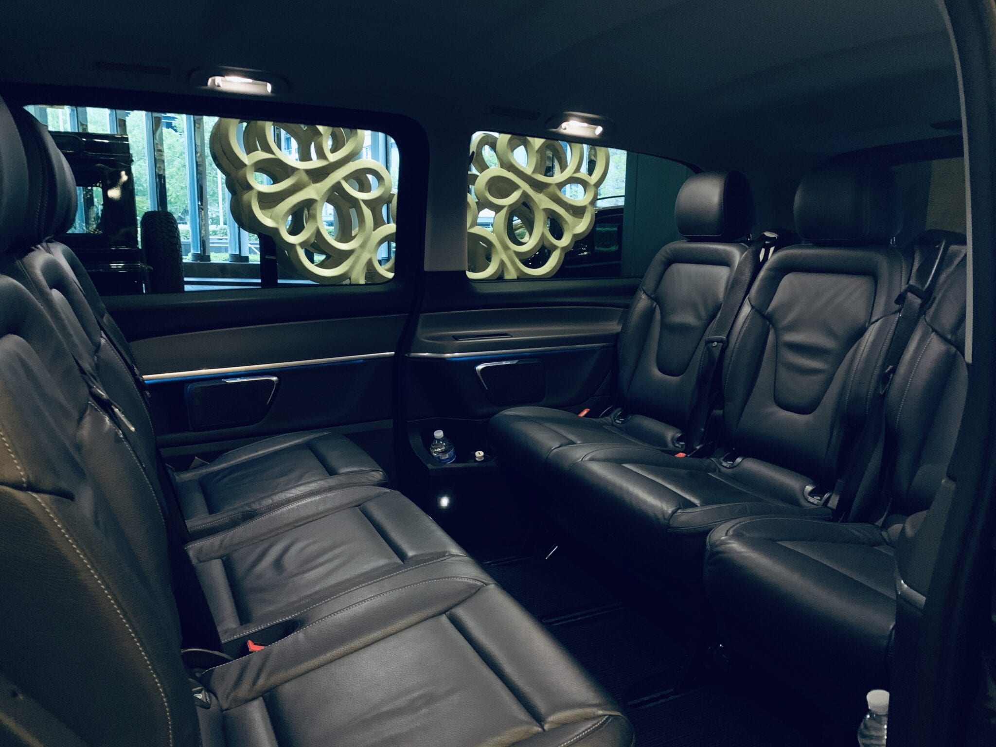 flybus minivan hire fleet mercedes-benz v-class avant-garde black color 7 seater